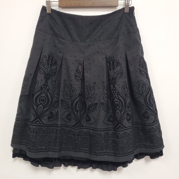 Apt. 9 Dresses & Skirts - Apt 9 Womens Velvet Burnout Fairy Grunge Whimsigoth Skirt Size 4 Black‎ Romantic